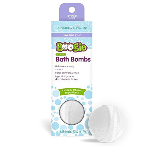Image of Boogie Kids Bath Bombs, Naturally Derived, Made with Aloe and Calming Vapors, Lavender, 3 Bath Bombs, 2.8 oz, Pack of 1