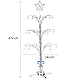 HOHIYA Metall Weihnachten Ornament Display Baum drehbarer Ständer 119,4 cm (Silber)