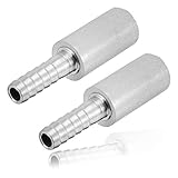 JoyTube Stainless Steel Aeration Stone, 0.5 Micron Diffusion Stone with 1/4' Hose Barb, Stainless...