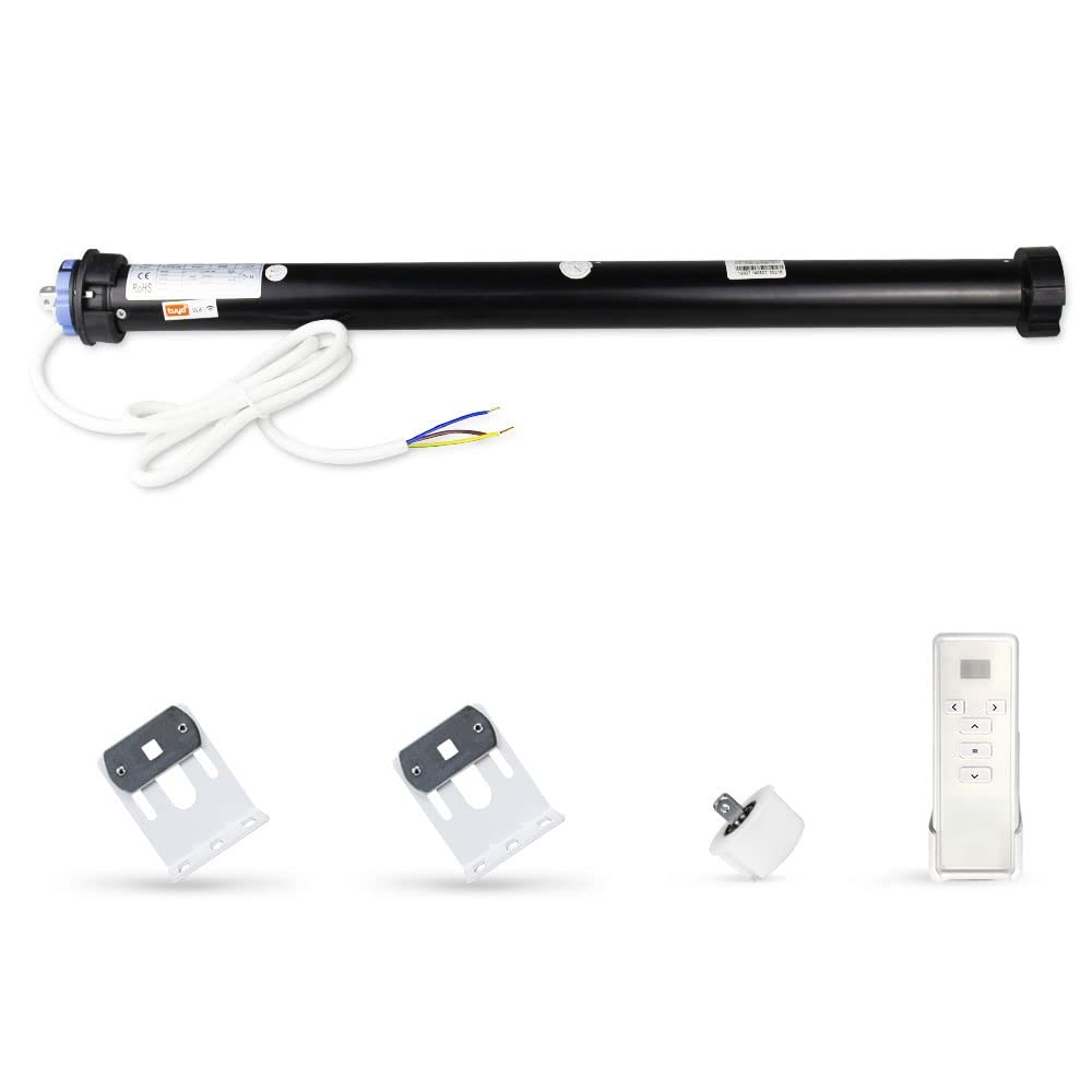 zemismartZigbee Motorized Roller Blinds,Tubular Shutter Motor/Remote Control APP Tuya SmartLife Echo Voice Zigbee Hub Need (50mm round)