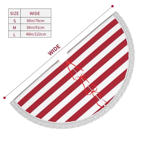 Jupe de sapin de Noël rustique étoiles et rayures USA 121cm - 3