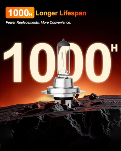 Image of H7 Halogen Headlight Bulbs, 12V 55W, 4000 Lumens, 3800K, No Glare, High Beam, Head Light Bulbs for Car, Fog Light Bulbs,Headlight Bulb Low Beam & High Beam, Pack of 2