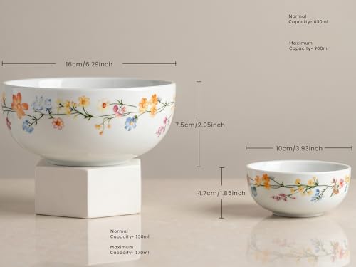 Image of Bodhi House Premium Porcelain Dinner Set 20 Pieces Serving for 6 | Floral Vine Design | Microwave & Dishwasher Safe | Crockery Set | Dinnerware Set for Home, Dining, Kitchen & Gifting