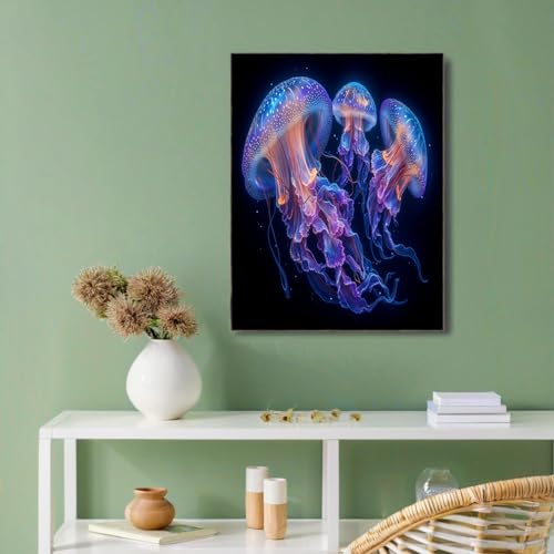 Póster de lienzo de medusas de 60x90cm para renovar paredes vacías con arte moderno