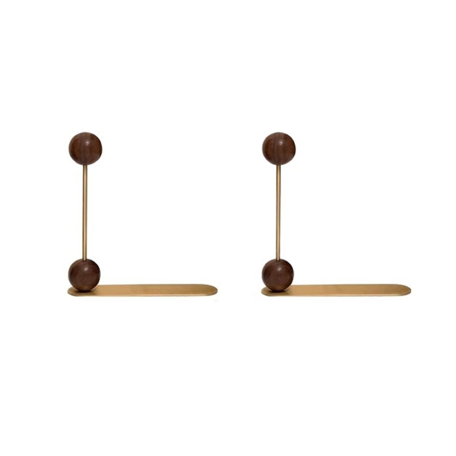 Xumh2024-3 cd storage Creative Freely Adjustable Brass CD Record Rack with Wooden Spherical Decorative