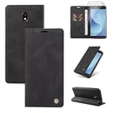 💯【Cuir PU de haute qualité】Chaque housse pour Samsung Galaxy J530/J5 2017 est soigneusement confectionné en cuir synthétique de qualité supérieure. Les coutures précises réalisées à la main lui confèrent un aspect luxueux, tandis que sa surface douce offre une sensation de confort.