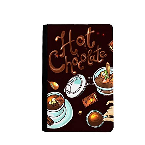 Étui passeport chocolat chaud et desserts français classique multicolore 3.7x5.8"