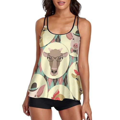 Maillot de bain tankini vaches et robe de plage pour masquer les imperfections