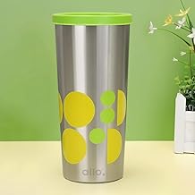 Allo Stainless Steel Tumbler with Lid, Leak Proof Water Tumbler for Home, Office, School, Travel, Kids Rust Proof, Multipurpose Storage Glass for Juice, Tea, Coffee, Milk, Green (450Ml)