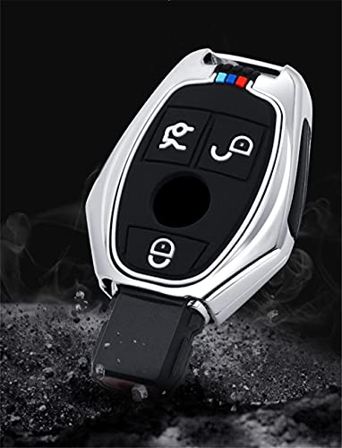 YJADHU Chaveiro de capa de chave de carro porta-chaves chaveiro, apto para Mercedes Benz A B C S Cla