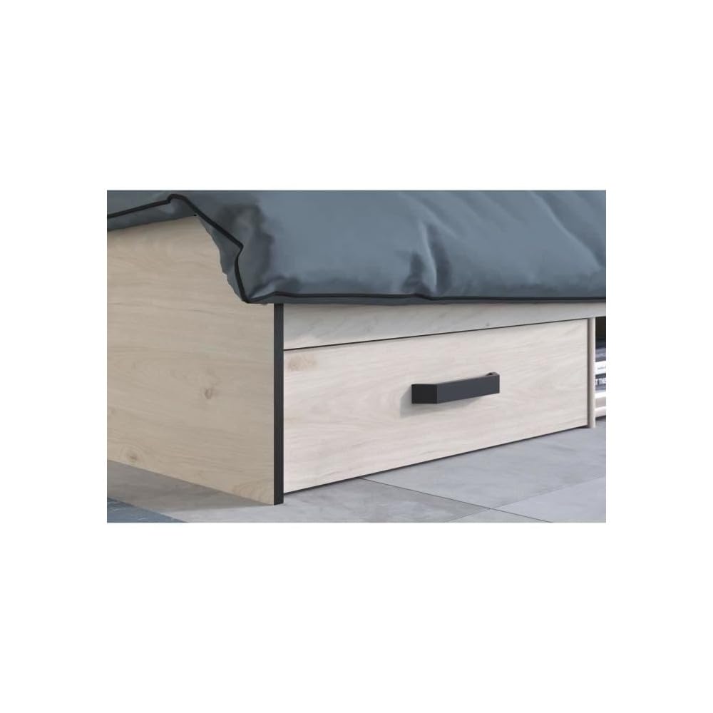 Chambre complete adulte - ZODIAC INDUS - Chene et noir - PARISOT