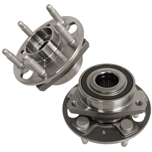 SCITOO 513288 Wheel Hub Assembly Fit 2014-2017 for Chevy Impala for Chevy Equinox for Chevrolet for Malibu for Cadillac CTS for Buick Allure 5 Lugs w/ABS Front Hub Bearing Set 2 Packs