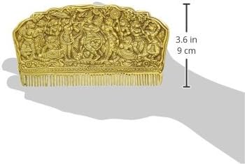 Purpledip Rare Collection Brass Idol Radha Krishna & Gopis (Raas Leela); Intricate Carving Indian Antique Collectible Home Temple Décor Gift (11035) - Image 3
