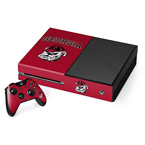 Skinit Decal Gaming Skin Compatible with Xbox One Console and Controller Bundle - Officially Licensed University of Georgia Bulldogs Design