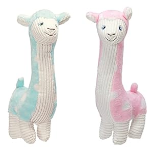 Pet Factory Logical Pet Llama Squeaky Plush Dog Toy, Randomly Selected Color – Pink OR Blue, One Size