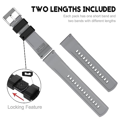 Image of Ritche Christmas Gift Silicone Watch Bands 18mm 20mm 22mm 24mm Quick Release Rubber Watch Bands for Men, White Elephant Gifts, Stocking Stuffers For Men