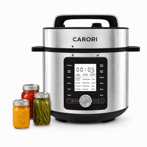 Image of CARORI 8QT Electric Pressure Cooker, 24 Programs, Touch and Dial Control
