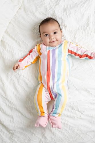 Image of MONICA + ANDY One Piece Baby Pajamas, 100% Organic Baby Clothes for Girls and Boys, Sizes For Newborn and Infant
