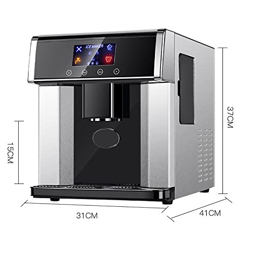 Máquina eléctrica para hacer hielo de mostrador, máquina automática para hacer cubos de hielo, 10 cubos en forma de bala listos en 8 minutos, grosor ajustable, ideal para fiestas y barras domésticas miniatura 5