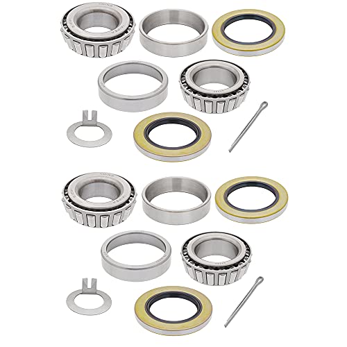 5200-7000 lbs Trailer Axle Bearing Kit, 14125A/14276, 25580/25520, 10-10 and 10-36 Seals [Fits Spindle D42, 2.125'' x 3.375'' and 2.250'' x 3.375''] - 2 Sets