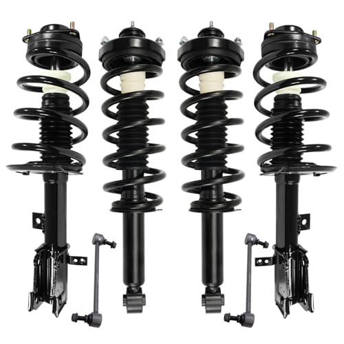 Image of Detroit Axle - 2.4L Struts Suspension Kit for 2011-2019 Dodge Journey, 4 Front and Rear Struts with Coil Spring Assembly 2 Sway Bar End Links 2012 2013 2014 2015 2016 2017 2018 Replacement