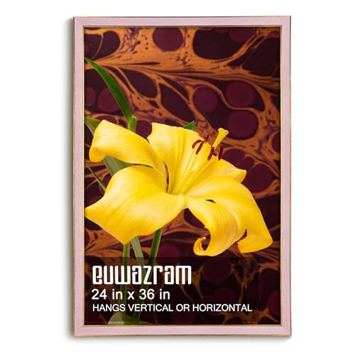 Suede 24x36 Frame - Single Frame, Christmas Elegant Pink 24 x 36 Poster Frame, 24x36 Picture Frame for Artwork Puzzles Photos and Movie Posters