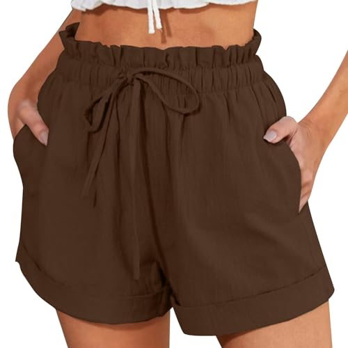 Pantalon de sport femme court coupe droite et short de poche quotidien