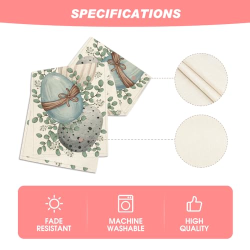 Artoid Mode Eucalyptus Egg Easter Table Runner, Spring Kitchen Dining Table Decor for Indoor Outdoor Home Party Decor 13x120 Inch by Artoid Mode - Image 5