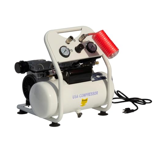 MutsMover Portable Air Compressor, Ultra Quiet Oil-Free Electric Air Compressor 115 PSI Max with 4 CFM, Quick Recovery, 2.5 Gallon Tank, Ideal for Tire Inflation, Hot Dog Air Tools& Garage Auto Repair
