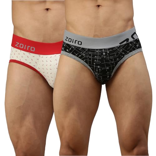 Image of Zoiro Men's Brief | Soft Band | Soft No-Marks Elastic | Breathable Innerwear | Pack of 1 | Color May Vary