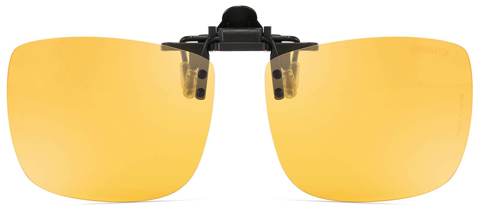 Polarized Clip-on Flip Up Metal Clip Rimless Sunglasses for Prescription Glasses