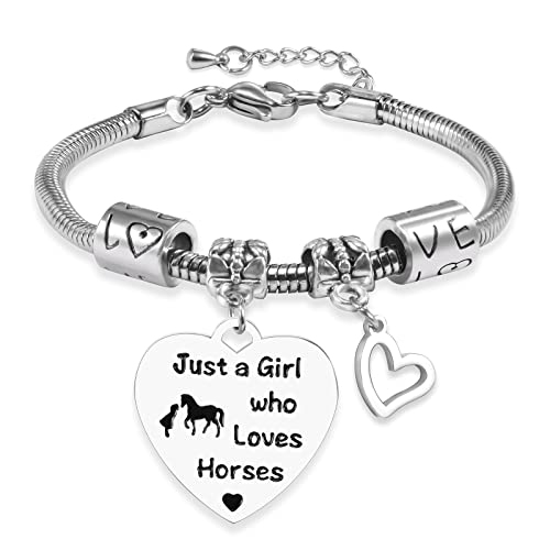 YELUWA Caballo De Regalo Para Las Niñas, Pulsera De Caballo, Sólo Un Caballo...