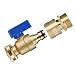 GORILLA EASY CONNECT Garden Hose Quick Connect Fittings with Ball Valve. ¾ Inch GHT Solid Brass (1 Male Ball Valve & 1 Female Connector)