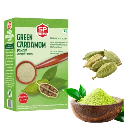 Image of SP SPICES Green Cardamom Powder - 50g - Rich Flavor & Aroma - Natural & Organic