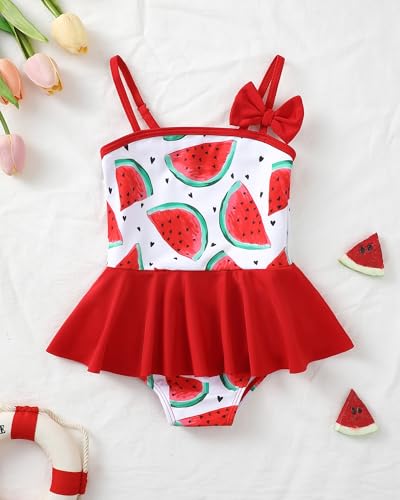 Toddler Swimsuit Girl Baby Girl Bathing Suit Cute Floral Ruffle Tankini Swimsuit Sleeveless One Piece Swimwear2