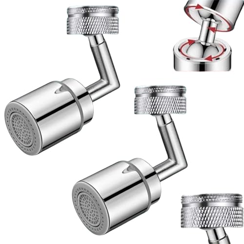 Tibemi 蛇口 シャワー 2個セット キッチン蛇口シャワーヘッド 節水 泡沫器 720°自由首振り 黄銅製 防爆 漏れ防止 増圧 水はね防止 外ネジ・内ネジ対応 交換用 水栓ノズル キッチン シンク 台所 洗面所 浴室 トイレ対応