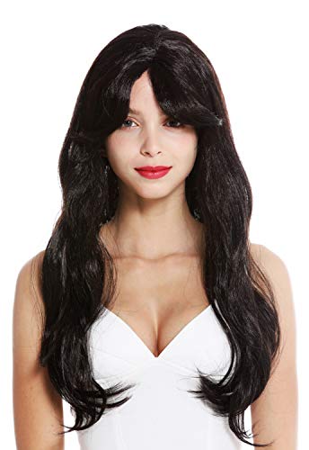 WIG ME UP - 90924-ZA1 Peruca mulher carnaval Halloween cabelo comprido liso preto açabache branca de neve