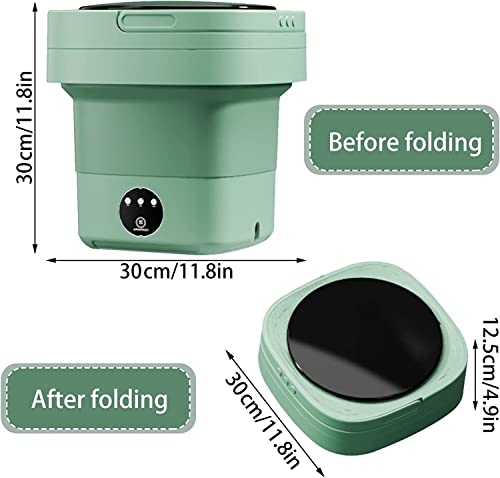 Mini machine à laver portable et pliable de 6,5L violette avec essoreuse intégrée - 6