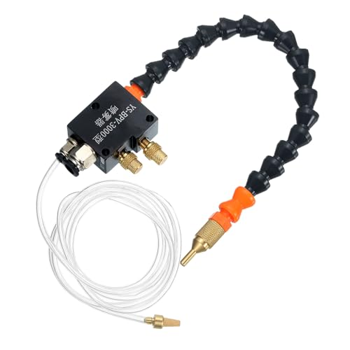 QUARKZMAN Nebelkühlschmiermittelsprüh-System, 400mm Gravurkühlungssprühmaschine mit Schlauchrohr für Kühlmaschine CNC-Drehmaschine Fräsen Bohren, Schwarz