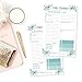 Teal Undated Daily Task Planner To do List Pad, Mom School Family Life Work Personal Productivity Notepad, Day Schedule Organizer, Fitness Exercise Goal Habit Tracker 50 Tear Off Pages