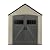 Rubbermaid Resin Outdoor Storage Shed with Floor (7 x 7 Ft) Weather Resistant, Brown Gable, Organization for Home/Backyard/Garden Tools/Lawn Mower/Bike Storage/Pool Supplies