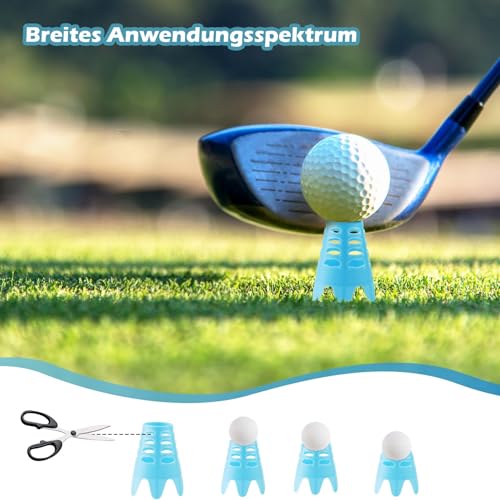 CPENG Golf Tees, 27 Stück Golf Tees Kunststoff, Wiederverwendbar Golf Simulator Tees, Golf Tee für Drinnen und Draußen, Golf Tees für Driver, Golf Tees für Matten, Golfplatzgeräte, Golf Zubehör