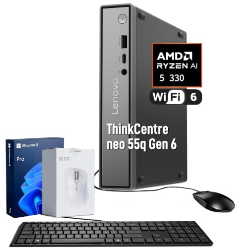 Image of Lenovo ThinkCentre neo 55q Gen 6 AMD Ryzen AI 5 330 MFF Business Desktop