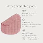 nodpod Body 6.5lb Compact Weighted Blanket I Perfect for Relaxation, Lounging, Napping, Sleeping & Travel I Glass Bead Filled, Machine Washable I Blush Pink I (29" x 24")