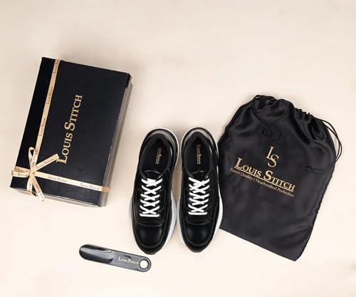 Image of LOUIS STITCH Men's Sneakers Shoes Casual Sneaker for Men Patina Finish Cushion Sole Breathable Inner (SNK-TS)