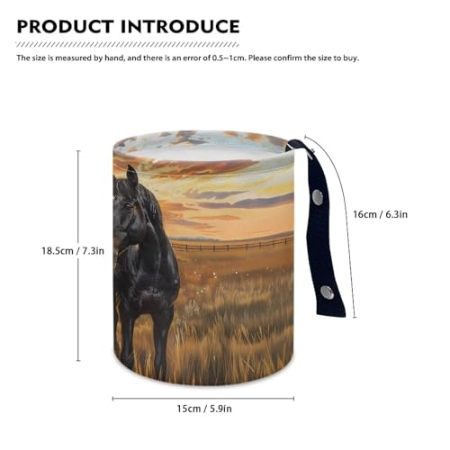 Image of Horse Mini Car Trash Bin with Adjustable Buttons Car Garbage Can Multipurpose Cars Storage Bag Collapsible Reusable