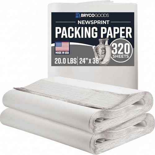 Bryco Newsprint Packing Paper 24x36, 320 Sheets
