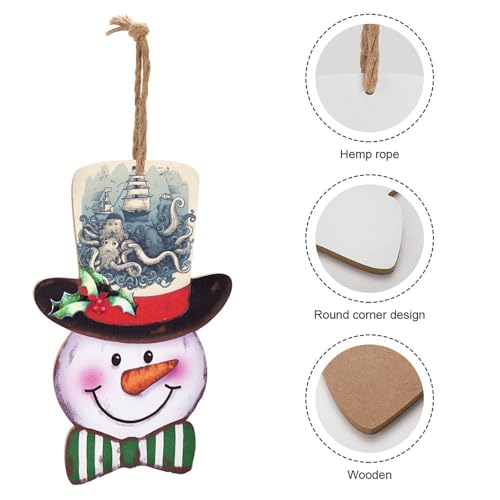 Décoration de Noël en bois pour maison de vacances chaleureuse - 4