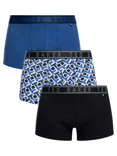 Ted Baker Trunks pack de 3 bóxers cortos elásticos multicolor XL ropa interior de hombre