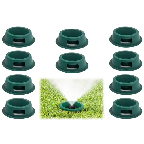 Outside Lawn Sprinkler Head Protector – Pack of 10 Durable Plastic Sprinkler Donuts (8